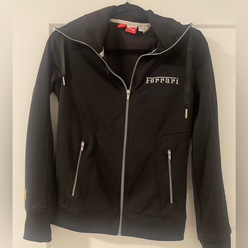 Scuderia Ferrari women’s black racing jacket, small